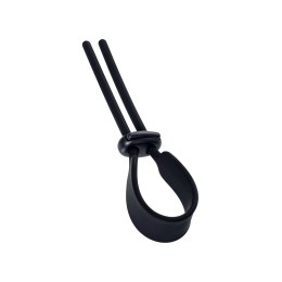 Черное эрекционное лассо на пенис Keb