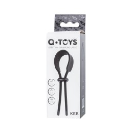 Черное эрекционное лассо на пенис Keb