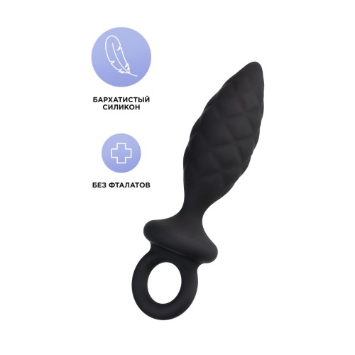 Черная анальная пробка Strob M - 13,5 см.