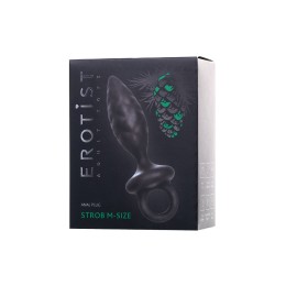 Черная анальная пробка Strob M - 13,5 см.