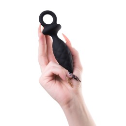 Черная анальная пробка Strob M - 13,5 см.