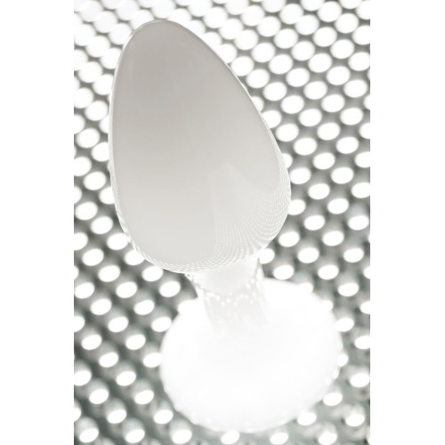 Белая акриловая анальная втулка - 9,5 см.