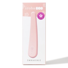Нежно-розовый вибратор iroha Fit Mikazuki Nadeshiko - 17,7 см.