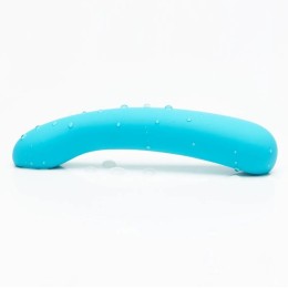 Голубой вибратор с подвижной головкой iroha Fit+ Aonami - 18 см.