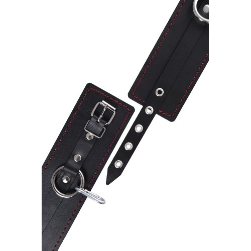 Черная распорка с 4 манжетами для рук и ног