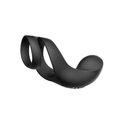 Черное эрекционное кольцо Benedict для стимуляции промежности