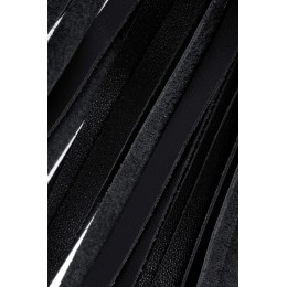 Черно-красная кожаная плеть - 50 см.