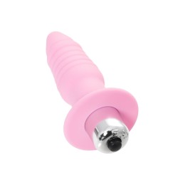 Розовая анальная вибровтулка Princess - 9 см.