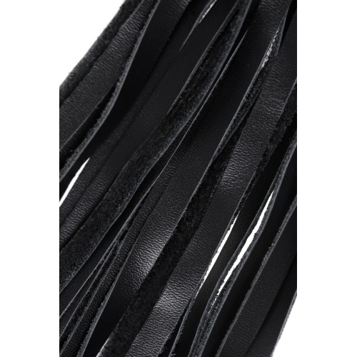 Плеть с белой рукоятью и чёрными хлыстами - 50 см.