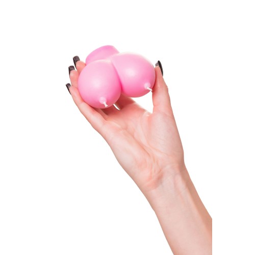 Розовая свеча «Сиськи» - 150 гр.