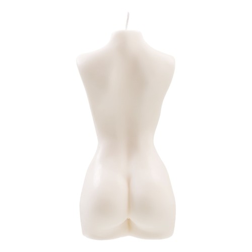 Белая интерьерная свеча в форме женского торса - 850 гр.