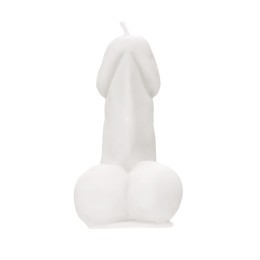 Белая свеча в форме пениса - 47 гр.
