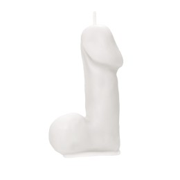 Белая свеча в форме пениса - 47 гр.