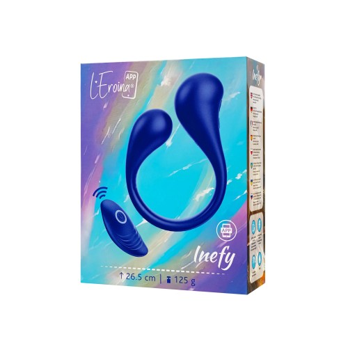 Синий многофункциональный вибратор Inefy с пультом ДУ  