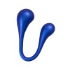 Синий многофункциональный вибратор Inefy с пультом ДУ  