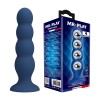 Синий анальный стимулятор со смещенным центром тяжести Silicone Anal Plug XL - 16,5 см.