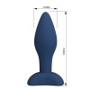 Синяя анальная пробка Bulb Plug S - 9 см.