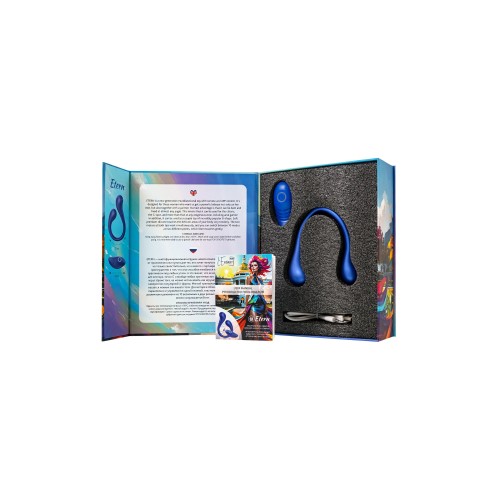 Синий многофункциональный вибратор Etern с пультом ДУ