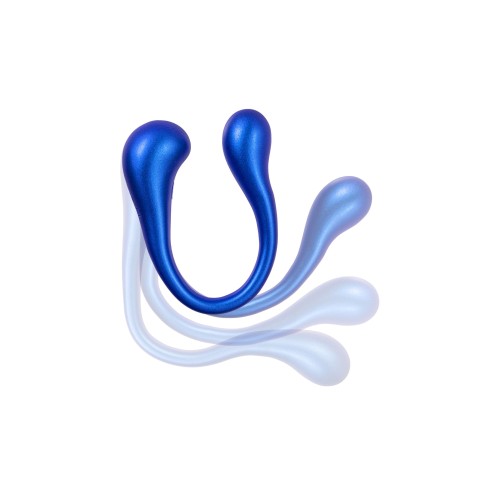 Синий многофункциональный вибратор Etern с пультом ДУ