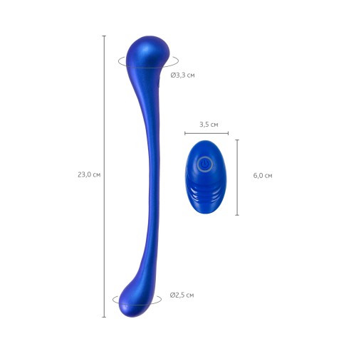 Синий многофункциональный вибратор Etern с пультом ДУ