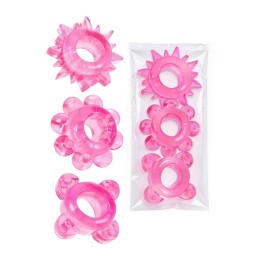 Комплект из 3 розовых эрекционных колец