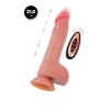 Телесный реалистичный вибратор-пульсатор - 21 см.