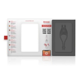 Серое эрекционное виброкольцо с управлением через приложение