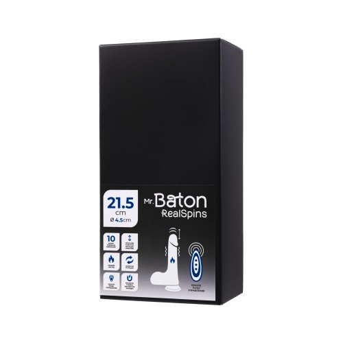 Телесный реалистичный ротатор-вибратор - 21,5 см.