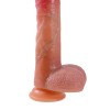 Телесный реалистичный вибратор-ротатор - 22,5 см.