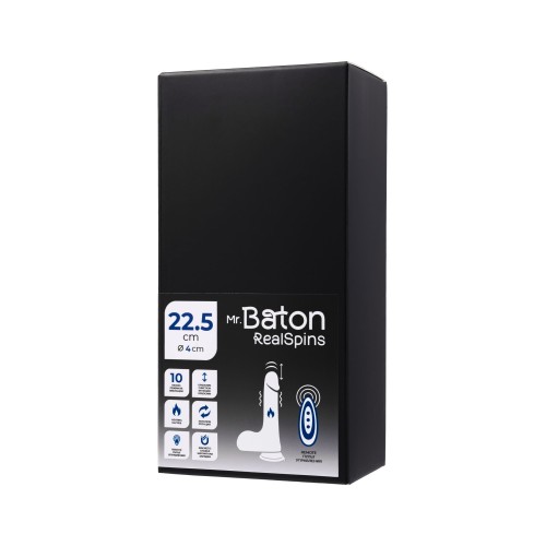 Телесный реалистичный вибратор-ротатор - 22,5 см.