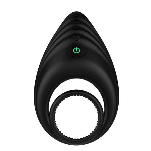 Черное эрекционное виброкольцо Nexus Enhance