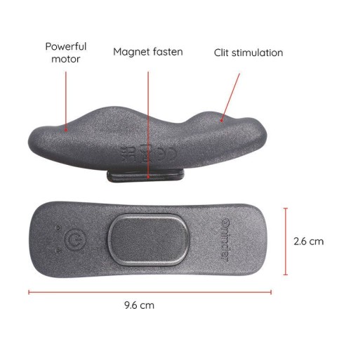 Черный перезаряжаемый вибратор в трусики с управлением через приложение