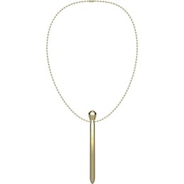 Золотистая подвеска на шею с вибрацией