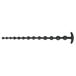 Черные анальные бусы Anal beads - 50 см.