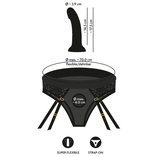 Черный женский страпон Strap-on Set: трусики и насадка