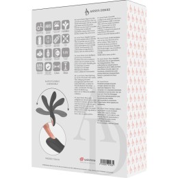 Черный вибратор с пультом-часами - 20,5 см.