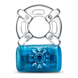 Синее эрекционное виброкольцо One Night Stand Vibrating C-Ring