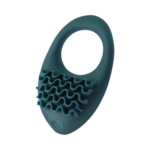 Зеленое перезаряжаемое эрекционное виброкольцо Stellar