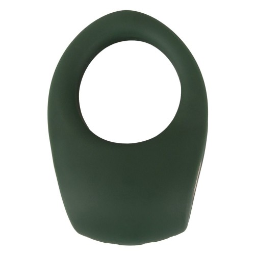 Зеленое эрекционное виброкольцо Luxurious Vibro Cock Ring