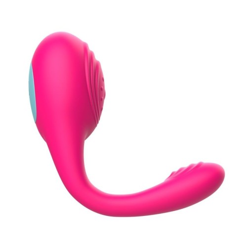 Розовое виброкольцо с пультом ДУ