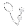 Кольцо на пенис с анальным стимулятором Two Bead Stainless Steel Anal Hook & Cock Ring