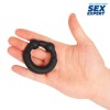 Черное эрекционное силиконовое кольцо