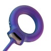Фиолетовое эрекционное виброкольцо с анальным шариком Eclipse