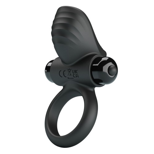 Черное эрекционное кольцо с вибрацией Adrien