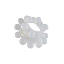 Эластичное эрекционное кольцо с двумя рядами шариков