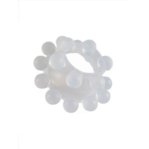 Эластичное эрекционное кольцо с двумя рядами шариков