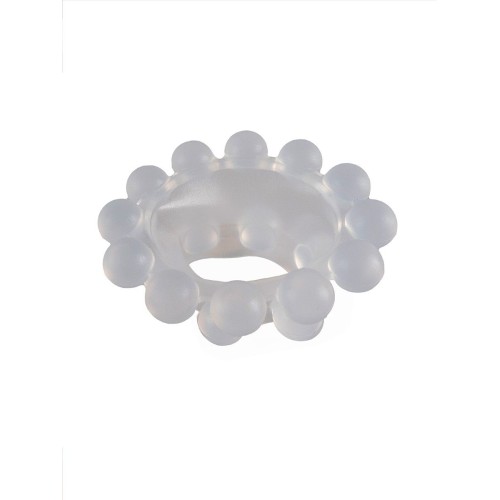 Эластичное эрекционное кольцо с двумя рядами шариков