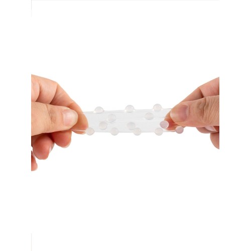 Эластичное эрекционное кольцо с двумя рядами шариков