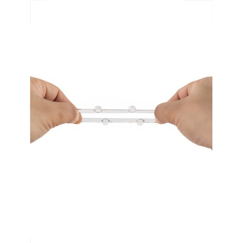 Прозрачное эрекционное кольцо с 6 стимулирующими шариками