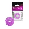 Лиловое эрекционное кольцо с 2 рядами стимулирующих шариков